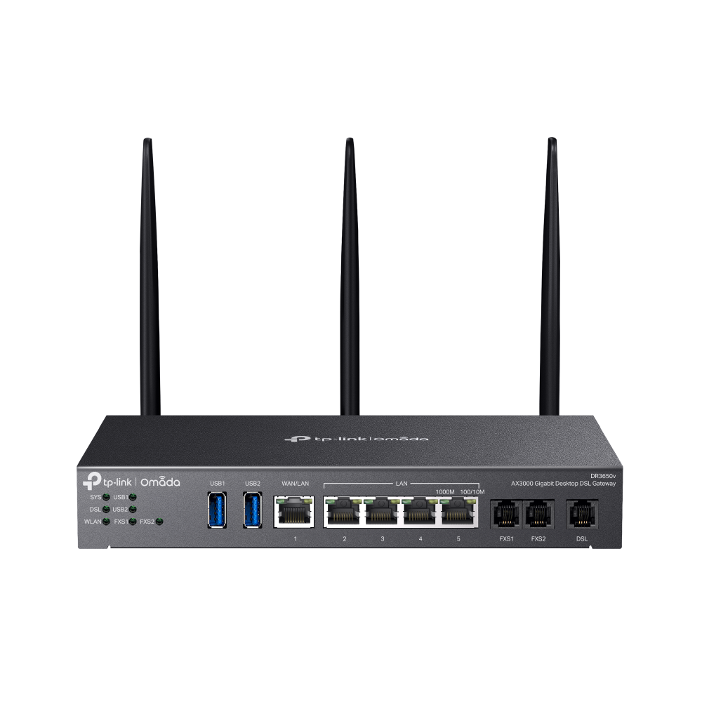 TP-Link DR3650v Omada AX3000 Wi-Fi 6 Gigabit Desktop DSL Gateway