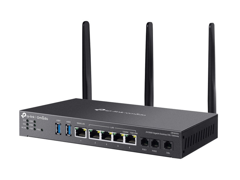 TP-Link DR3650v Omada AX3000 Wi-Fi 6 Gigabit Desktop DSL Gateway