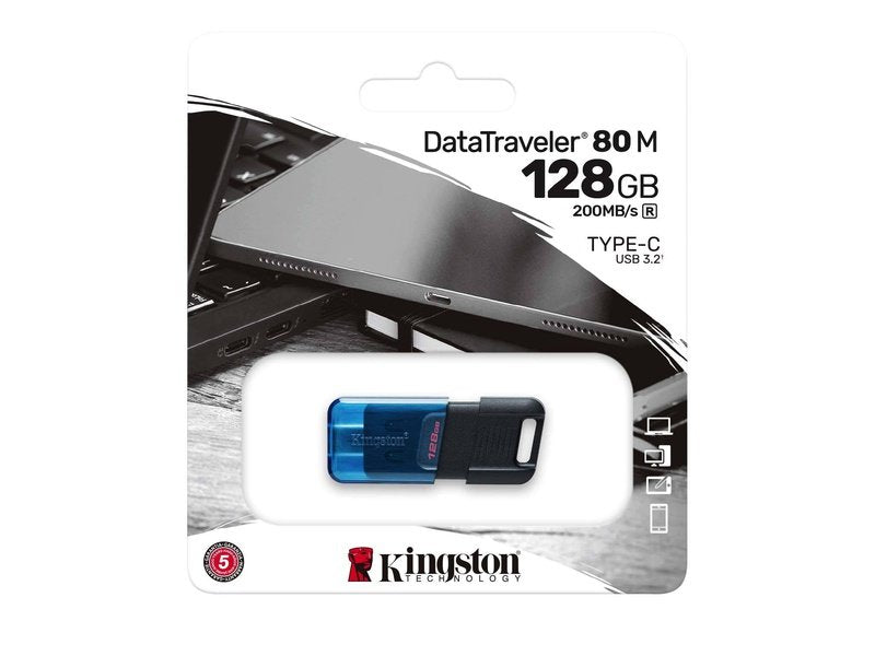 Kingston DataTraveler 80 M DT80M 128GB USB 3.2 Type C Flash Drive