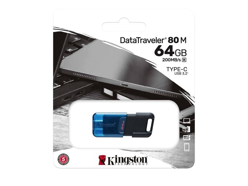 Kingston DataTraveler 80 M DT80M 64GB USB 3.2 Type C Flash Drive
