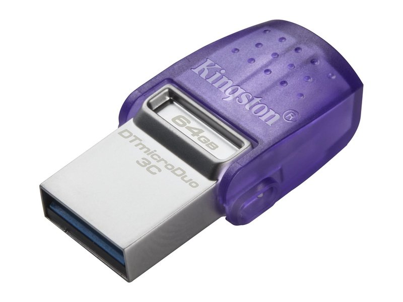 Kingston DataTraveler microDuo 3C DTDUO3CG3 64GB USB 3.2 Type C Flash Drive Purple