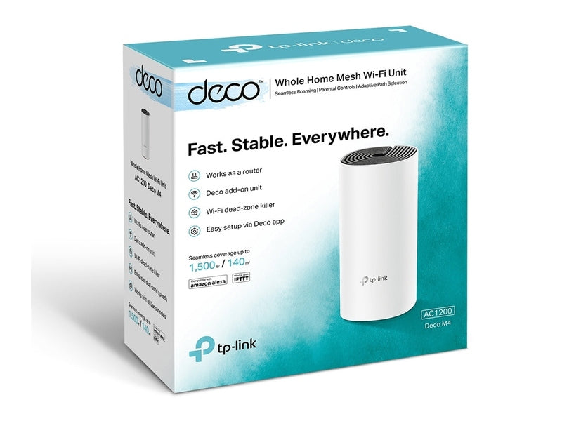 TP-Link Deco M4 AC1200 Whole Home Mesh WiFi System 1-pack