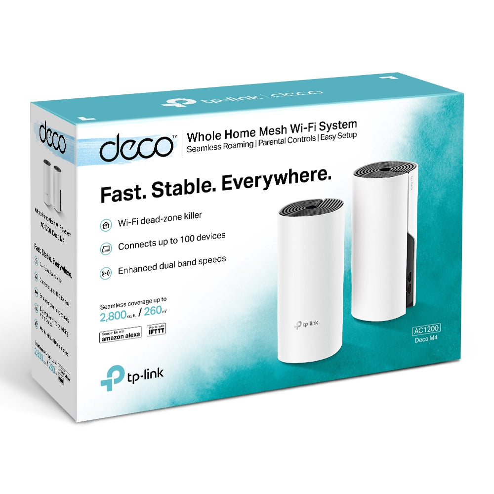 TP-Link Deco M4 AC1200 Whole Home Mesh WiFi System 2-pack