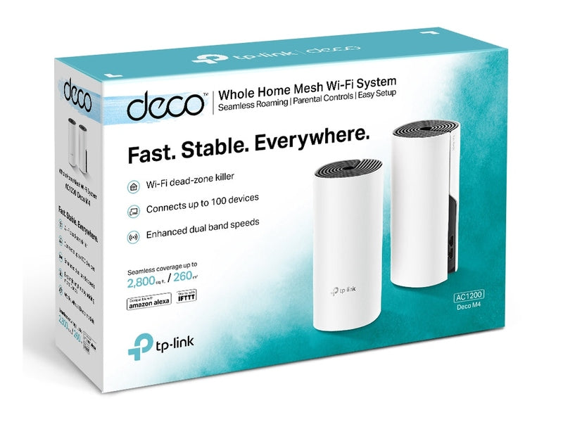 TP-Link Deco M4 AC1200 Whole Home Mesh WiFi System 2-pack