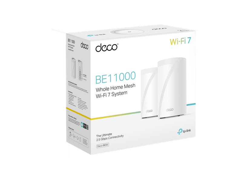 TP-Link Deco BE65 BE11000 Whole Home Mesh Wi-Fi 7 System 2-pack Deco BE65 2-pack