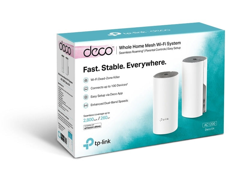 TP-Link Deco E4 2-pack AC1200 Whole Home Mesh WiFi System