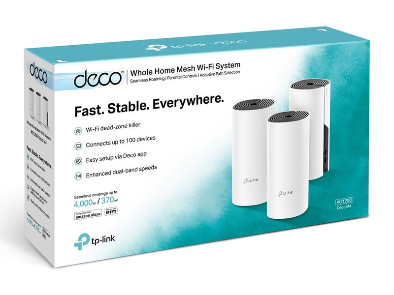 TP-Link Deco M4 AC1200 Whole Home Mesh WiFi System 3-pack
