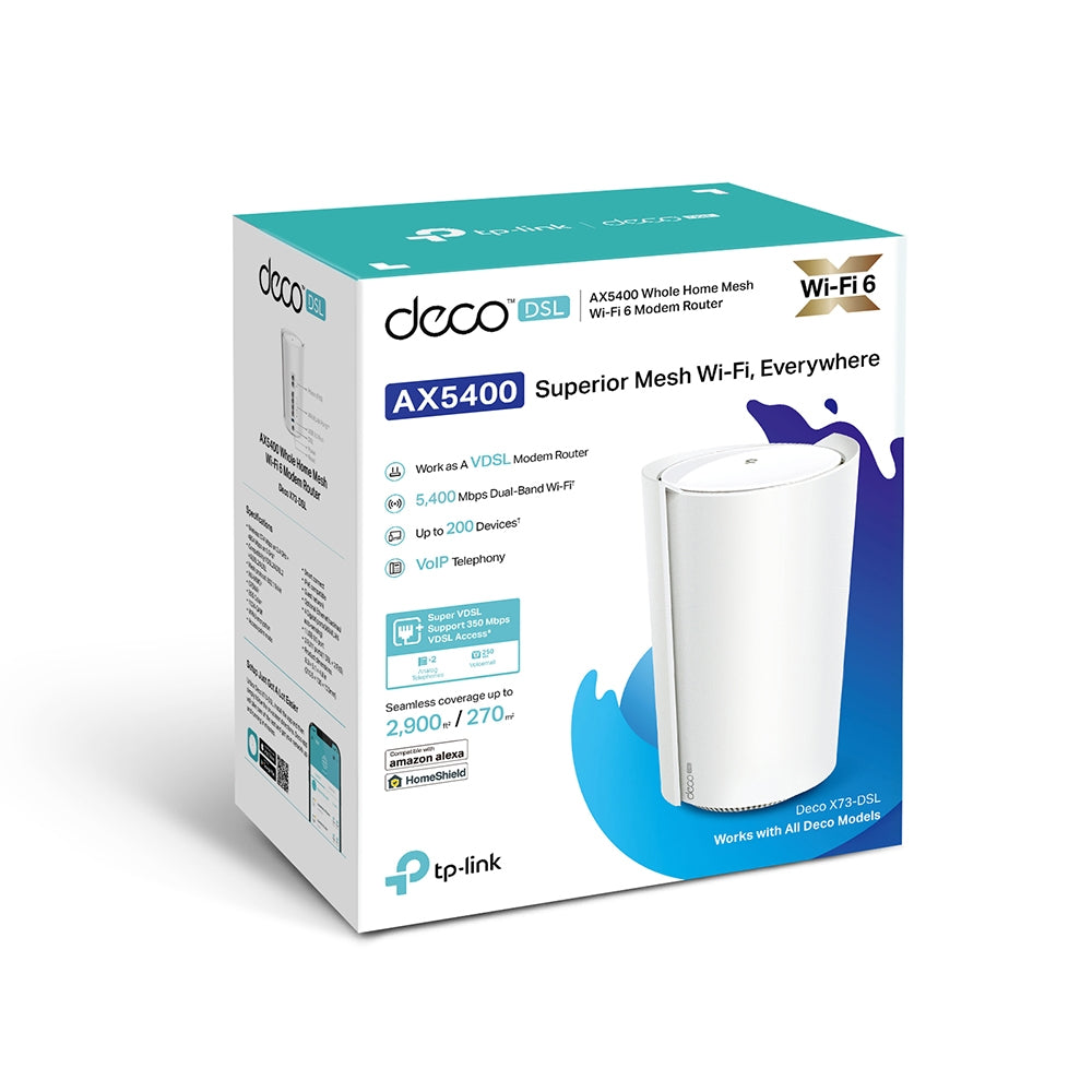 TP-Link Deco X73 AX5400 VDSL Whole Home Mesh Wi-Fi 6 System 1-pack