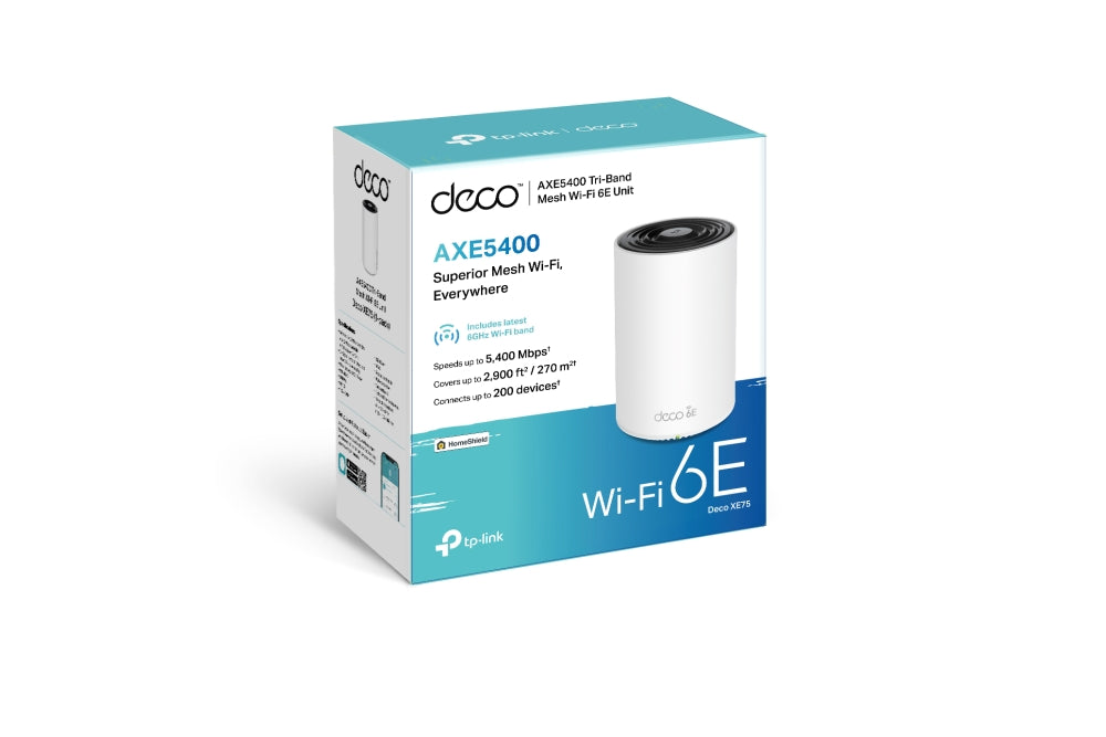 TP-Link Deco XE75 AXE5400 Tri-Band Mesh Wi-Fi 6E System 1-pack
