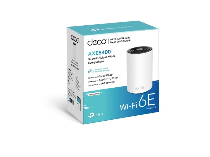 TP-Link Deco XE75 AXE5400 Tri-Band Mesh Wi-Fi 6E System 1-pack