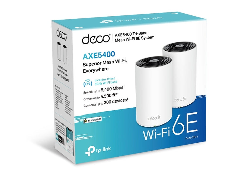 TP-Link Deco XE75 AXE5400 Tri-Band Mesh Wi-Fi 6E System 2-pack