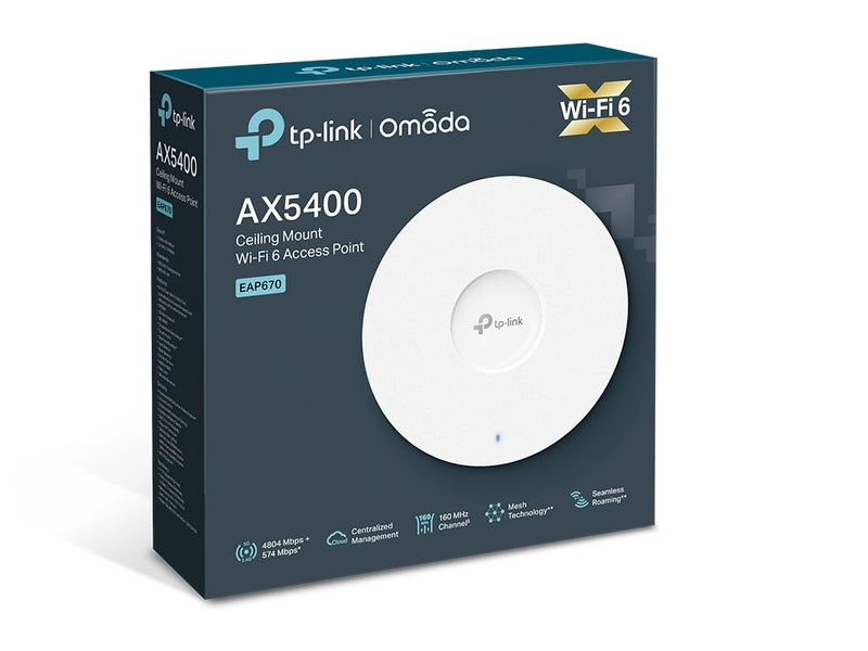 TP-Link EAP670 AX5400 Ceiling Mount WiFi 6 Access Point