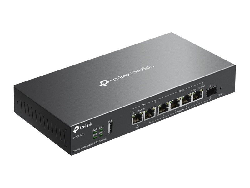 TP-Link ER707-M2 Omada Multi-GIG VPN Router 2.5G WAN 1 2.5G LAN/WAN 1 LAN/WAN 4 SFP 1