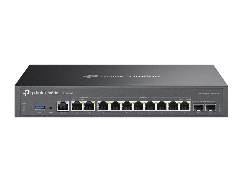 TP-Link ER7412-M2 Omada Multi-GIG VPN Router LAN/WAN 8 2.5G LAN/WAN 2 SFP 2 USB 1