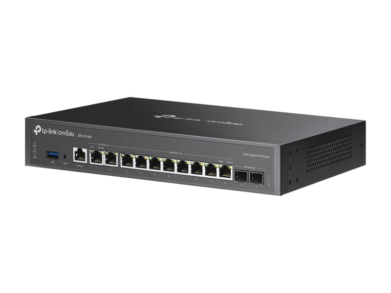 TP-Link ER7412-M2 Omada Multi-GIG VPN Router LAN/WAN 8 2.5G LAN/WAN 2 SFP 2 USB 1