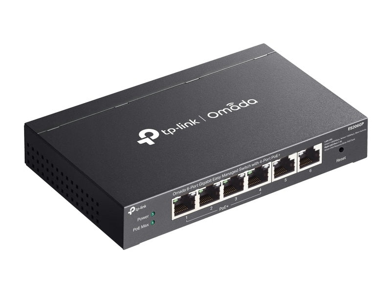 TP-Link ES206GP Omada 6-Port Easy Managed Gigabit Switch PoE+ 4 Omada SDN