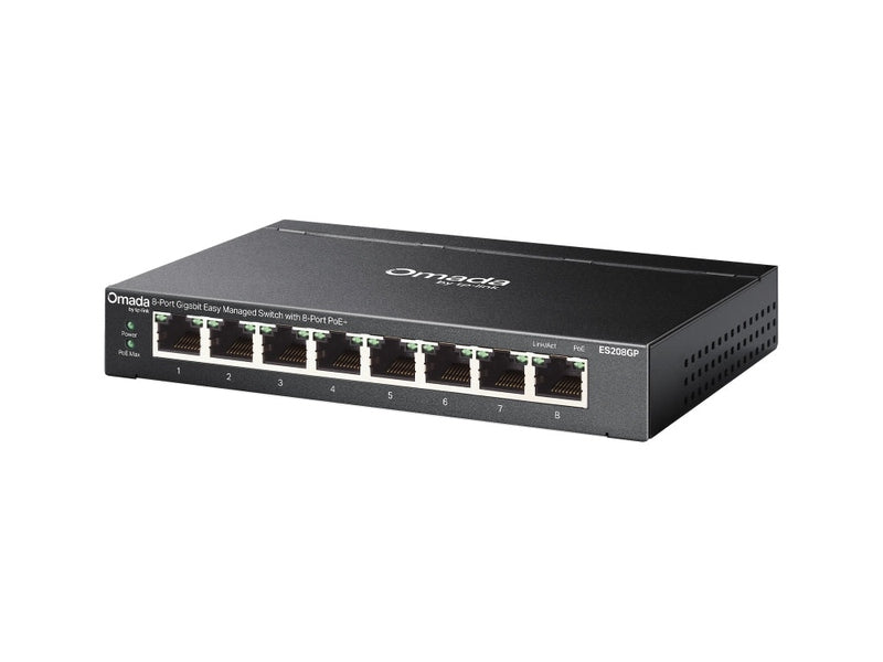 TP-Link ES208GP Omada 8-Port Gigabit Easy Managed Switch with 8-Port PoE+