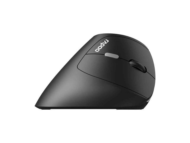 RAPOO EV250 Ergonomic Vertical Wireless Mouse 6 Buttons 800/1200/1600 DPI Optical Silent Click Mice - Black Renamed from MV20