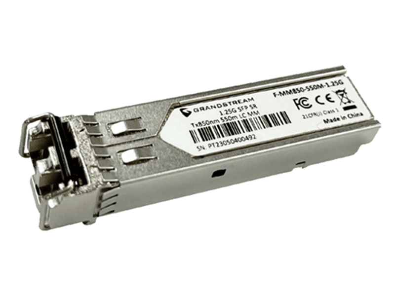 Grandstream F-MM850-550M-1.25G SFP Fiber Module Multi-Mode, 850nm, 550-Meter, 1.25Gbps