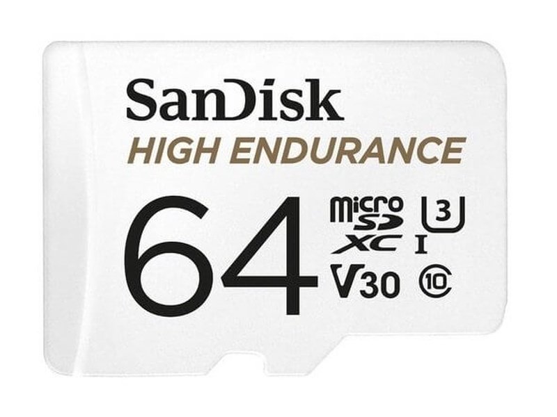 SanDisk 64GB High Endurance microSDXC UHS-I C10 U3 V30 Memory Card - 100MB/s
