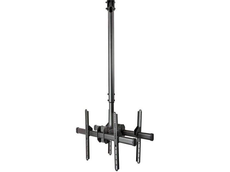 StarTech Dual TV Ceiling Mount Back-to-Back Hanging Dual Screen VESA Pole Mount For 32"-75"