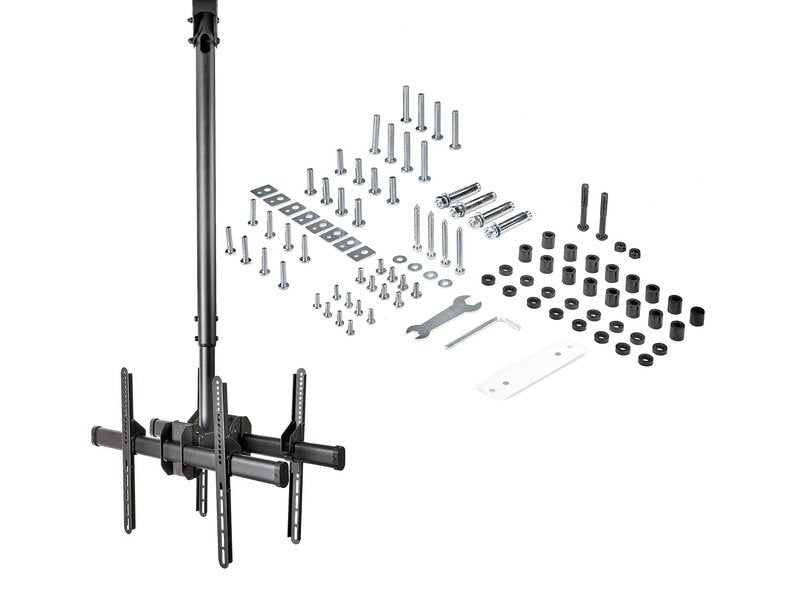 StarTech Dual TV Ceiling Mount Back-to-Back Hanging Dual Screen VESA Pole Mount For 32"-75"