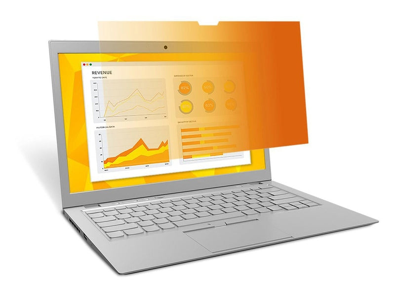 3M Gold Privacy Filter for 13.3" Laptop with 3M COMPLY Flip Attach, Adhesive Strips and Slide Mounts, 16:10