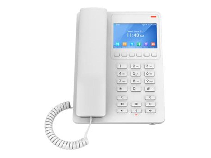 Grandstream DESKTOP HOTEL PHONE, 3.5" COLOR LCD, POE, WHITE GHP630