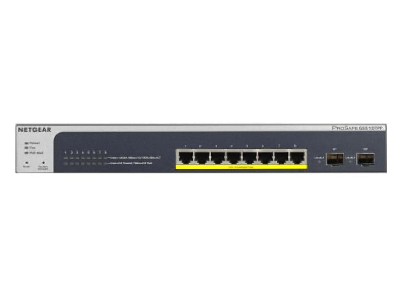 Neatgear GS510TPP-100AJS 8-Port Gigabit Ethernet High-Power PoE+ Smart Switch with 2 Dedicated SFP Ports 190W