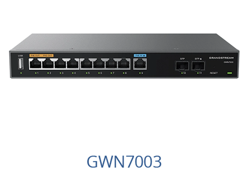 Grandstream GWN7003 Multi-WAN Gigabit VPN Router, 9 x GigE, 2 x SFP