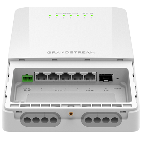 Grandstream GWN7710R Waterproof Outdoor Managed Switch 5 X PoE 1 X Sfp, Poe Output Ac/Dc Powered