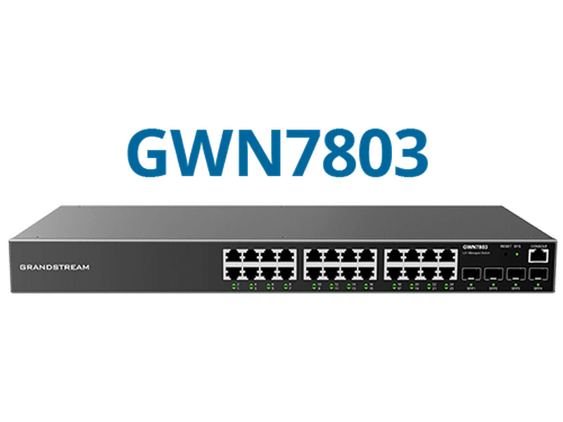 Grandstream GWN7803P Enterprise Layer 2 Managed 24-Port Gigabit PoE Network Switch w/ 4 X SFP