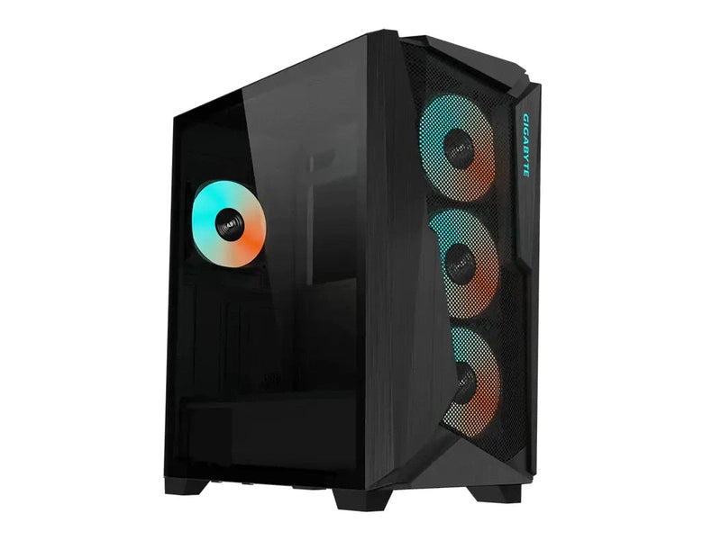 Gigabyte C301 Glass V2 RGB TG Mid Tower E-ATX Case - Black GB-C301G-DUP