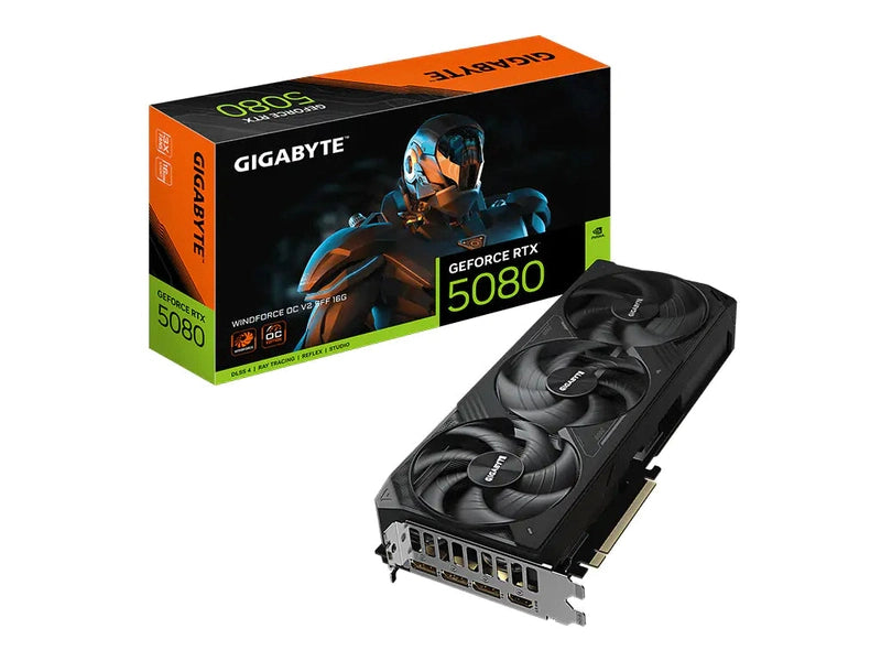 Gigabyte GeForce RTX 5080 WindForce OC V2 SFF 16G Graphics Card GV-N5080WF3OCV2-16GD