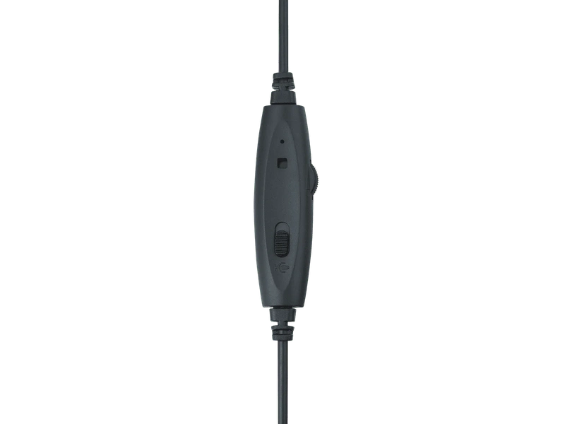 RAPOO H100 Wired Stereo Headsets - HD Voice Rotary Microphone Volume Adjustment 3.5mm Headphones with Audio split adapter cable.