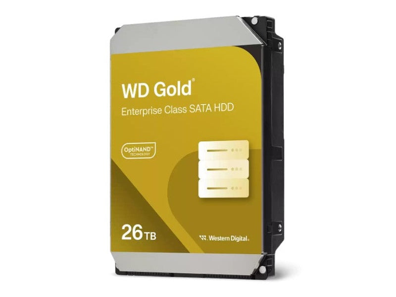 WD Gold Enterprise Class SATA HDD - 26TB 3.5" 7200RPM 512MB 291MB/s 5yrs warranty