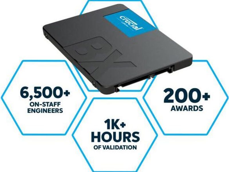 Crucial BX500 500GB SATA 2.5" 3D NAND SSD