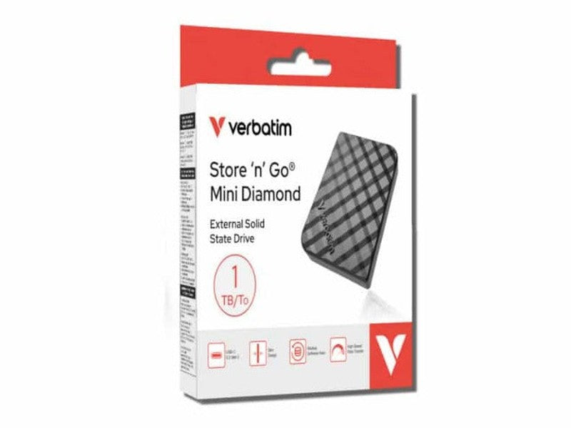Verbatim 32025 Store'n'Go 1TB USB 3.2 Gen 1 Portable SSD 1000MB/s Read/Write