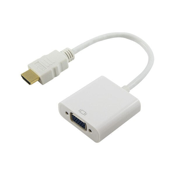 HDMI Male to VGA Female + 3.5mm Audio Adapter - Full HD 1920 x 1080 - HDMI-VGA35-AD