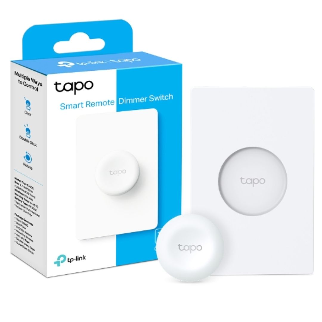 TP-Link Tapo Smart Remote Dimmer Switch, Smart Customised Actions, Multiple Control, Flexible Mounting, Long Battery Life