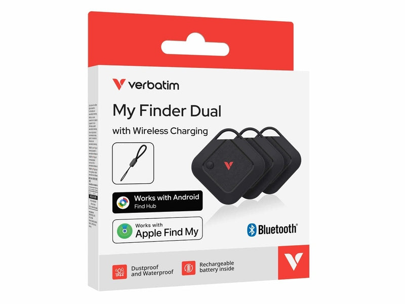 Verbatim My Finder Dual Channel Wireless Charging 3 Pack - Black