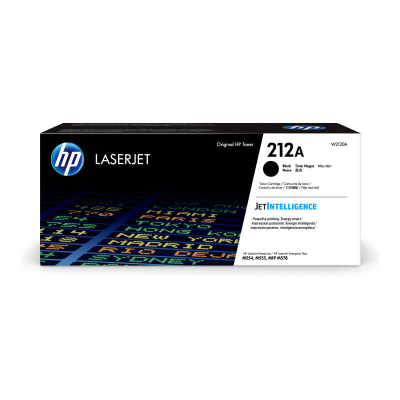 HP 212A Black Toner - Approx 5.5K Pages - For M554, M555, M558 Series (W2120A)