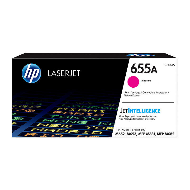 HP 655A Magenta Toner - Approx 10.5K Pages - M652, M653, M681, M682 Compatible (CF453A)