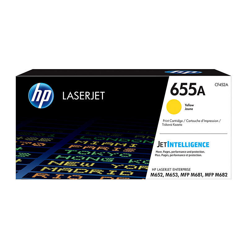 HP 655A Yellow Toner - Approx 10.5K Pages - M652, M653, M681, M682 Compatible (CF452A)