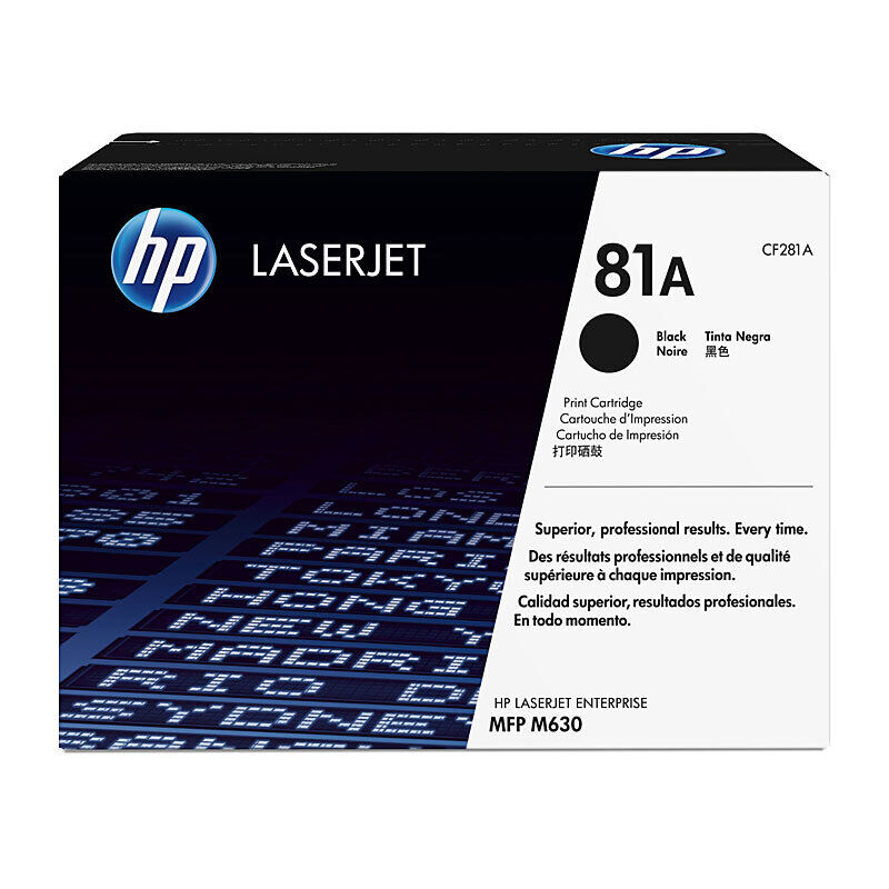 HP 81A Black Original LaserJet Toner Cartridge for MFP M630Z/M630DN/M630F/M630H (CF281A)