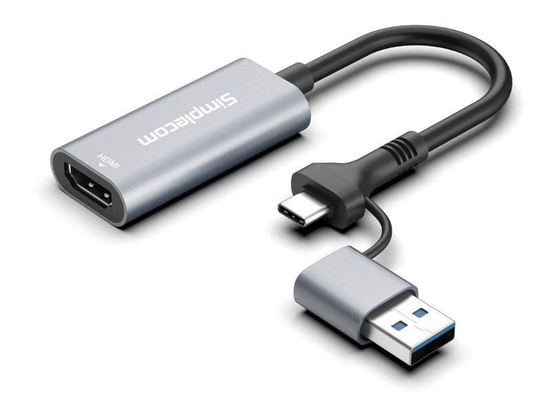 Simplecom DA306C USB 3.0 and USB-C to HDMI Video Card Adapter Full HD 1080p