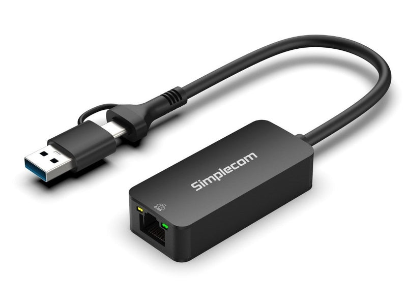 Simplecom NU405C SuperSpeed USB-C and USB-A to 2.5G Ethernet Network Adapter 2.5Gbps LAN