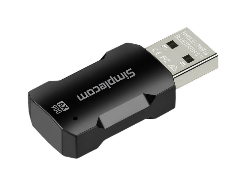 Simplecom NW830 Wi-Fi 6 and Bluetooth 5.3 Combo USB Adapter Dual Band AX900