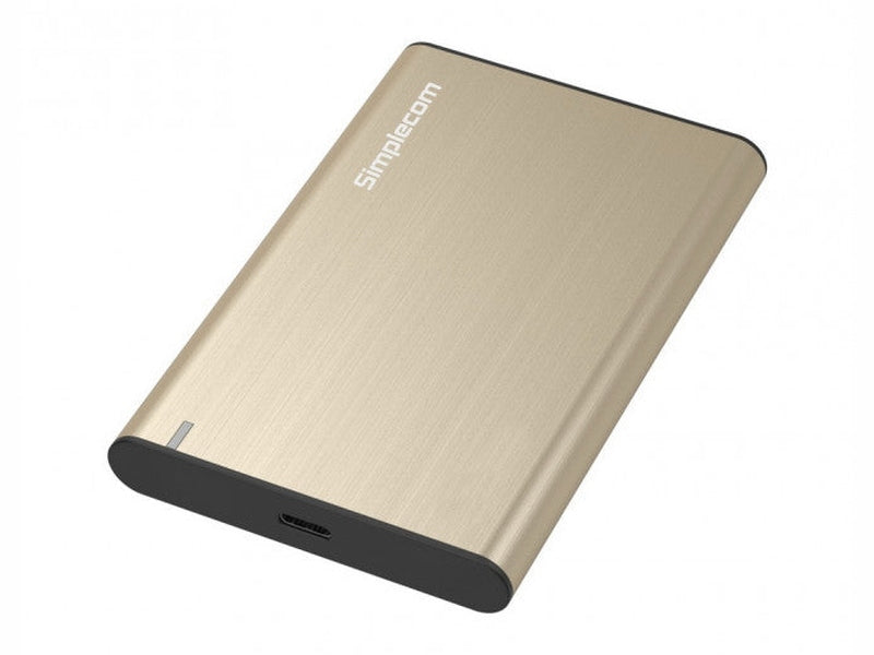 Simplecom SE221 Aluminium 2.5'' SATA HDD/SSD to USB 3.1 Enclosure Gold
