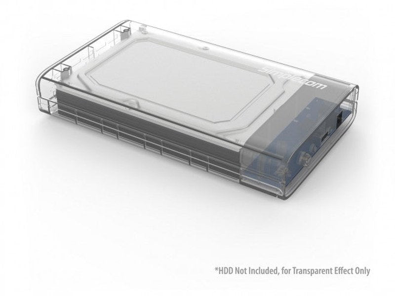 Simplecom SE301 3.5" SATA to USB 3.0 Hard Drive Docking Enclosure Clear